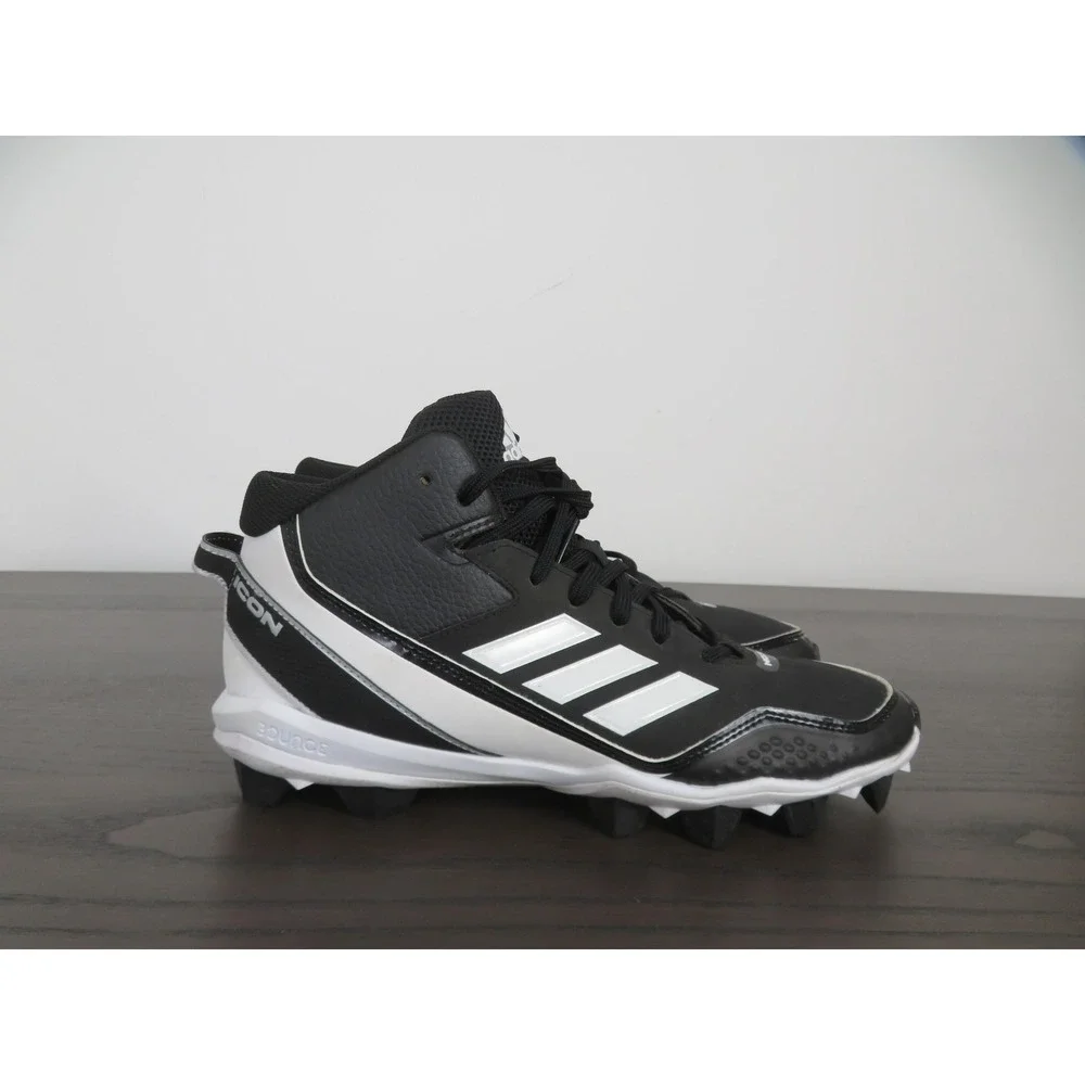 Adidas Icon 7 Mid MD Baseball Cleats Mens 9.5 Black Baseball Cleats S23922